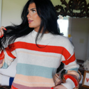  Cozy Stripes Crew Sweater