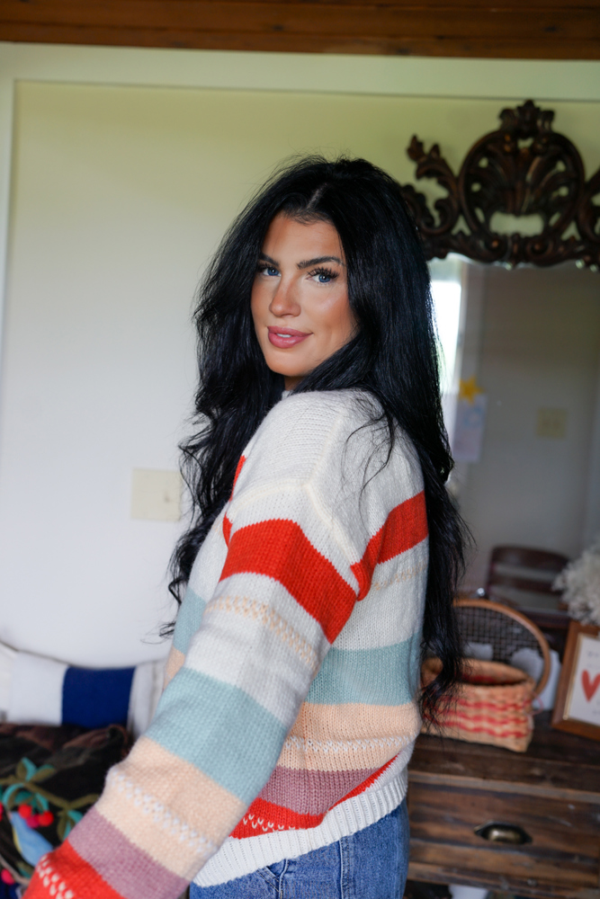 Cozy Stripes Crew Sweater