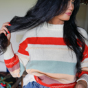  Cozy Stripes Crew Sweater