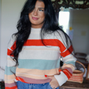  Cozy Stripes Crew Sweater