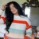  Cozy Stripes Crew Sweater