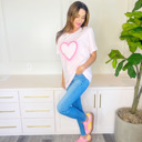 Small Pink Heart Tee