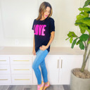 Small Hot Pink Love Tee