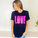 Large Hot Pink Love Tee