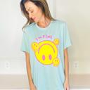 XL I'm Fine Upside Down Smiley Tee