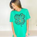 Large Leopard Shamrock Tee