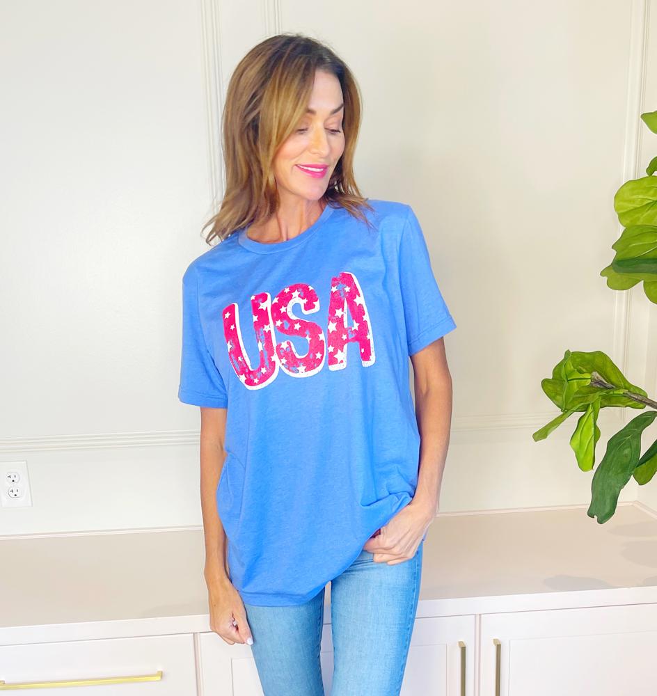 USA with Stars Tee