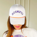 White with Orange and Purple Clemson Trucker Hat