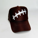 Brown Football Lace Trucker Hat