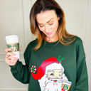 Large Coffee Santa Sweatshirt