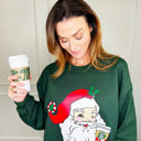 Medium Coffee Santa Sweatshirt