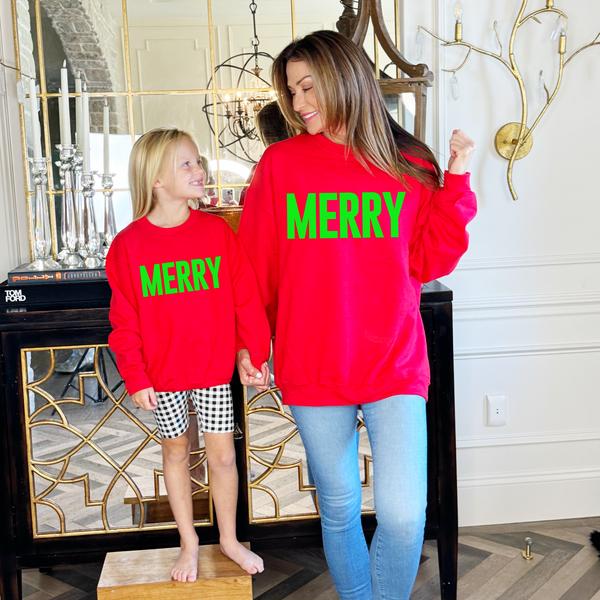 Puff Green Merry Sweatshirt