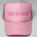 Light Pink God Is Good Trucker Hat