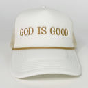 Ivory God Is Good Trucker Hat