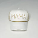 Ivory and Tan MAMA Trucker Hat