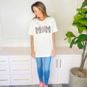 Small Checkered Football Mom Tee