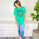 Small Leopard Shamrock Tee