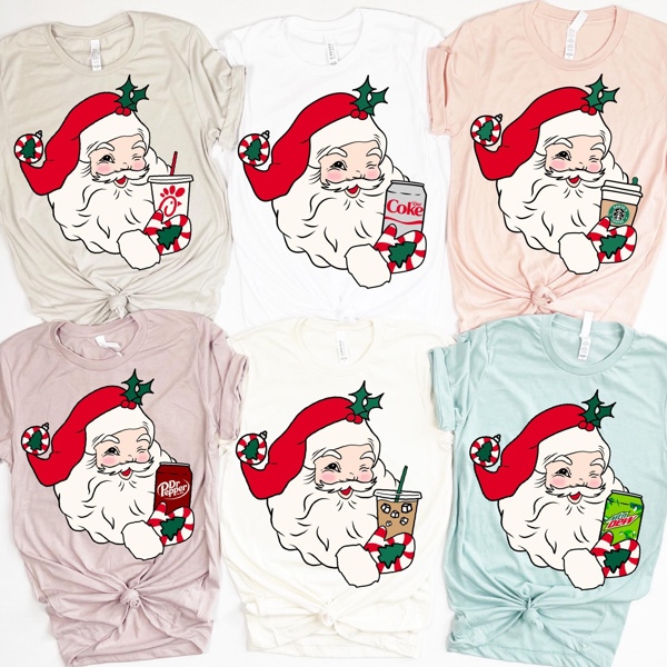 Santa Drink Tees