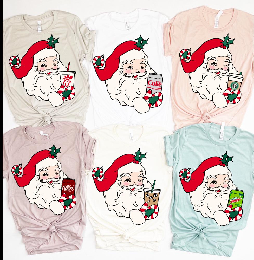 Santa Drink Tees