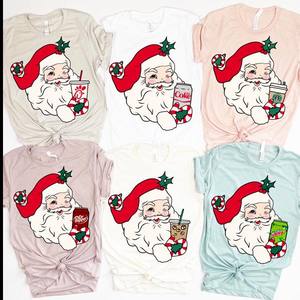 Santa Drink Tees