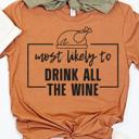 Small Wine Most Likely To Thanksgiving Bundle Tees