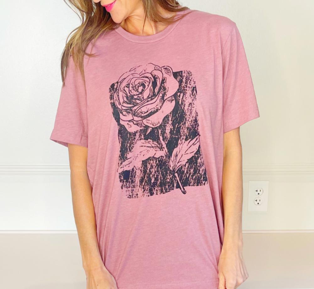 Sketched Rose Tee