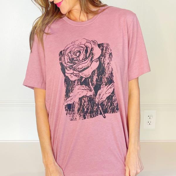 Sketched Rose Tee