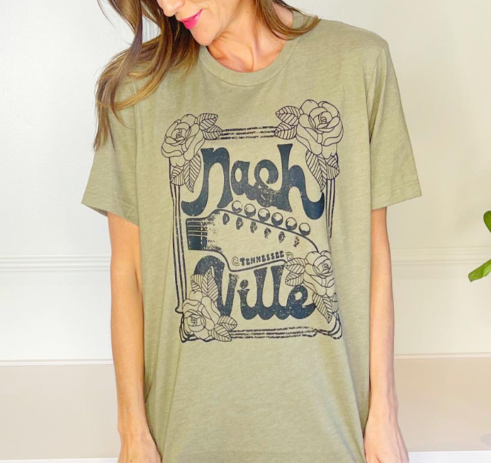 Nashville Guitar Headstock Tee