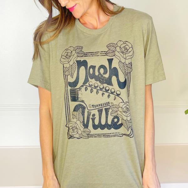 Nashville Guitar Headstock Tee