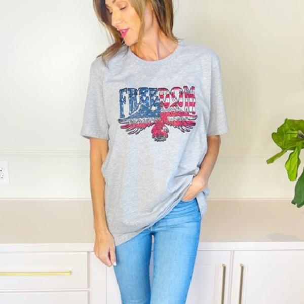 Freedom American Flag Eagle Tee