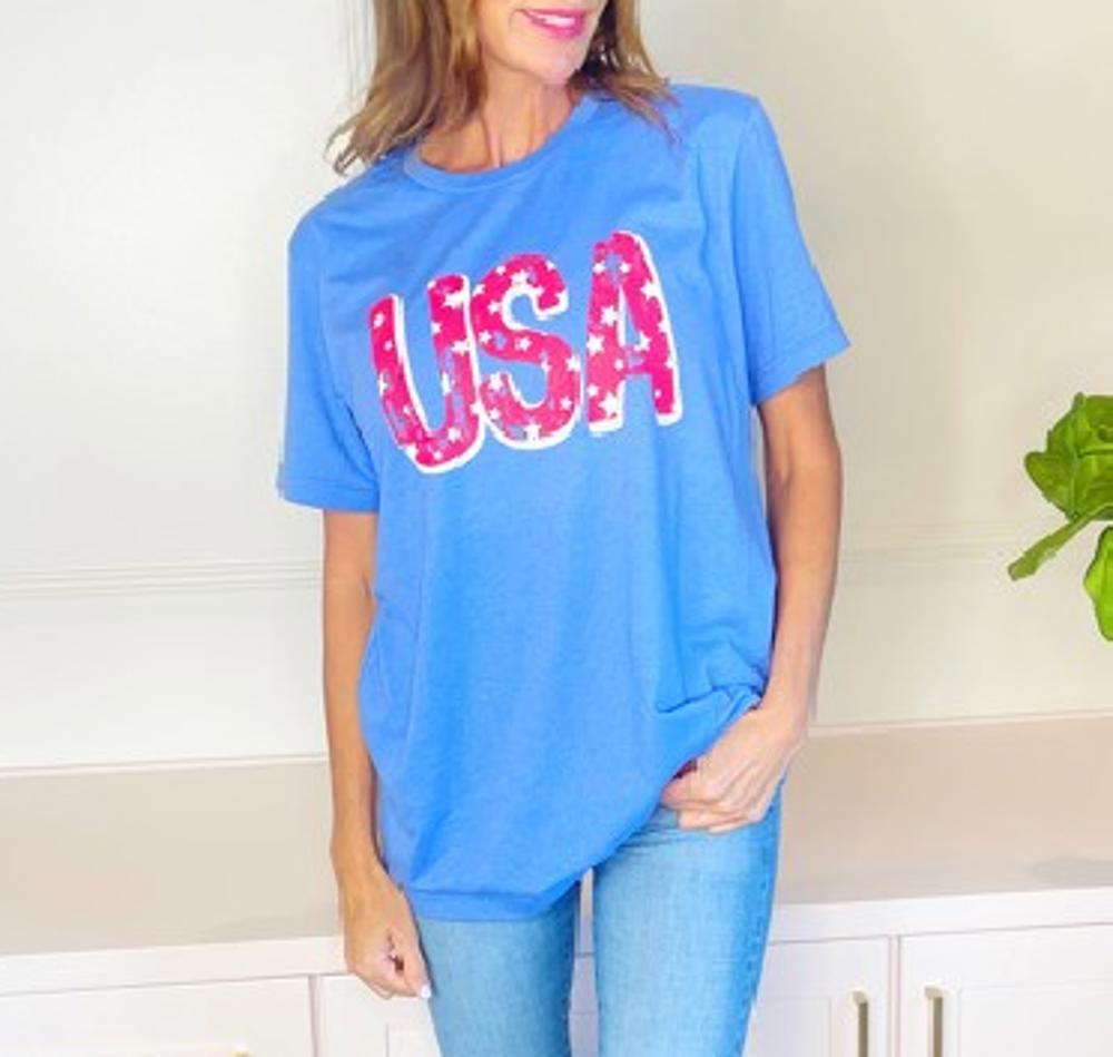 USA with Stars Tee