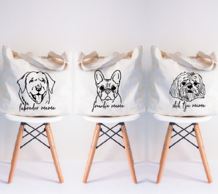 Dog Mama Tote Bags