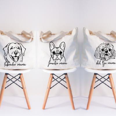 Dog Mama Tote Bags