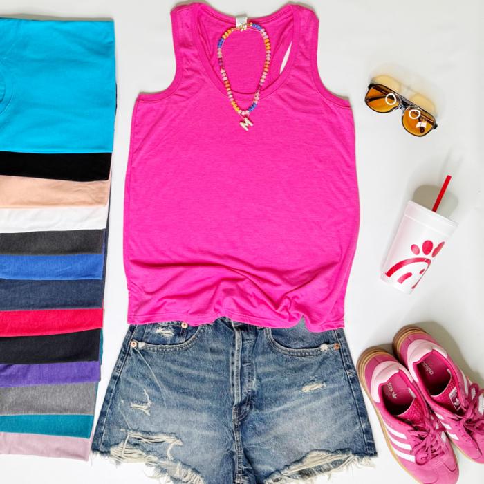 Bella + Canvas Premium Racerback Tank | Tons of Colors! | Solid, Plain, Basic 