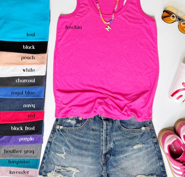Bella + Canvas Premium Racerback Tank | Tons of Colors! | Solid, Plain, Basic 