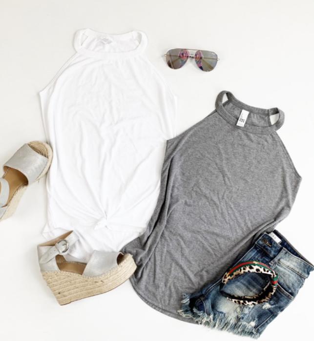 District Premium High Neck Tank | Tons of Colors! | Solid, Plain, Basic 