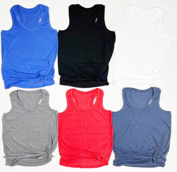 Bella + Canvas Premium Racerback Tank | Tons of Colors! | Solid, Plain, Basic 
