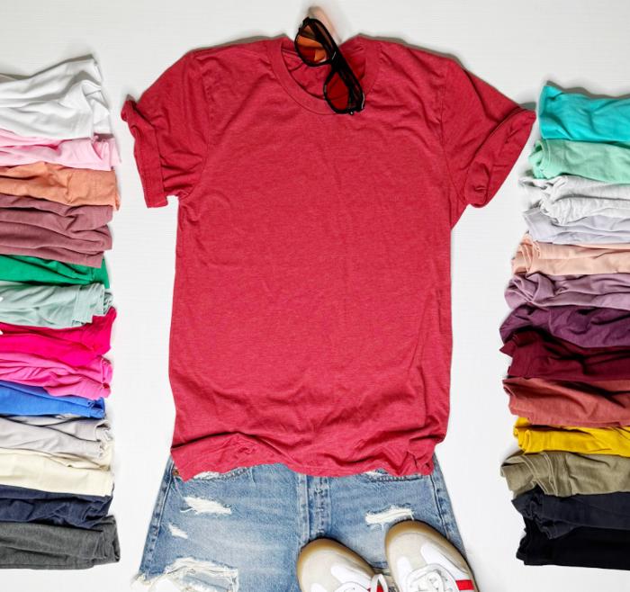 Premium Soft Bella + Canvas Long Length Crewneck Tees! | Tons of Colors! | XS - XXL!| Solid, Plain & Basic!