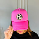 Pink with Pink Rope Soccer Patch P&P Trucker