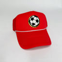 Red with White Rope Soccer Patch P&P Trucker