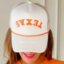 White with Orange Texas Trucker Hat