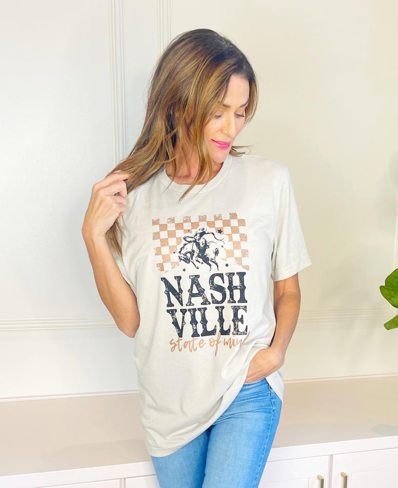 Checkered Nashville State Of Mind Tee