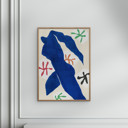 11.8 x 15.7 inches Little Dean - Abstract Blue Figure  Poster  without frame