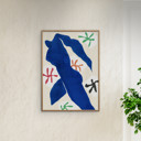 19.7 x 27.6 inches Little Dean - Abstract Blue Figure  Poster  without frame