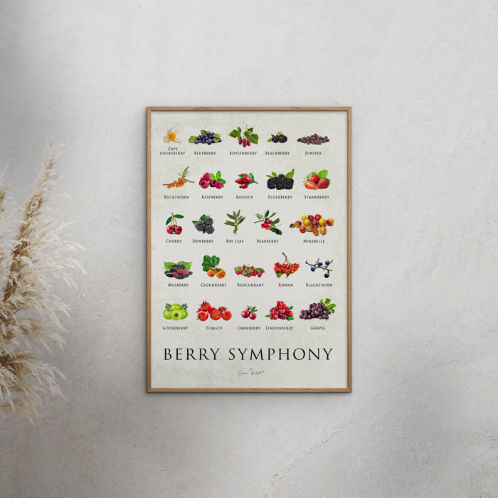 Simon Holst - Berry Symphony  Poster without frame