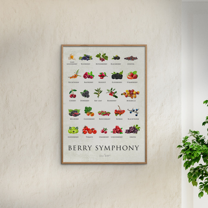 Simon Holst - Berry Symphony  Poster without frame