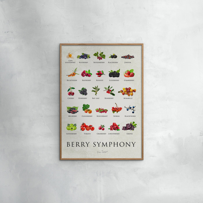 Simon Holst - Berry Symphony  Poster without frame