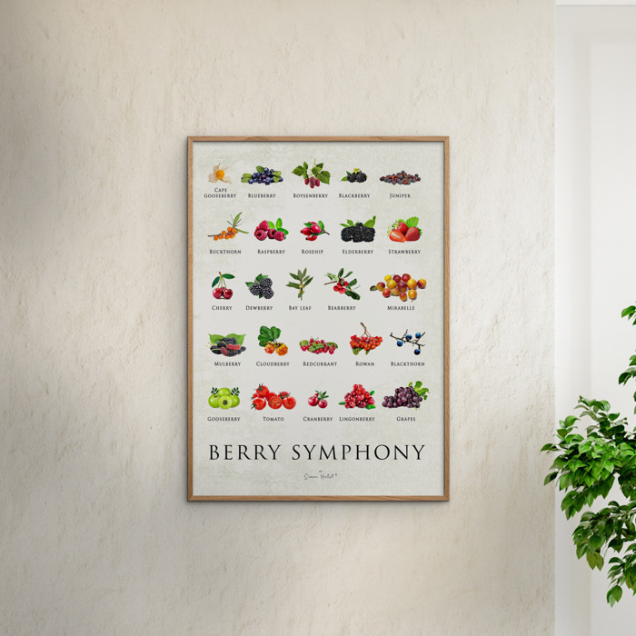 Simon Holst - Berry Symphony  Poster without frame