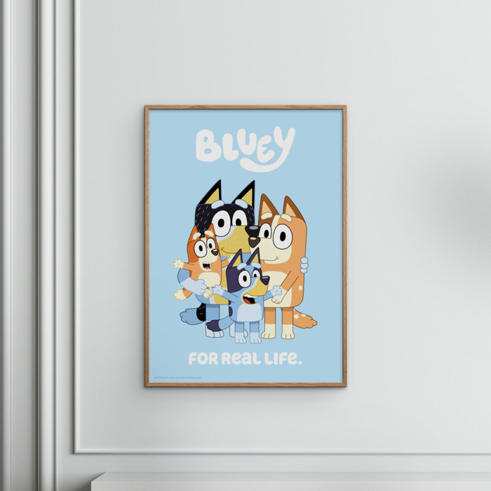 Bluey - Family For Real Life  Poster without frame