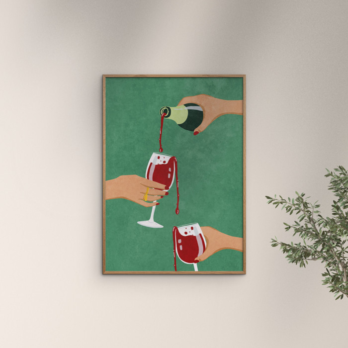 Raissa Oltmanns - Cheers Girls  Poster without frame